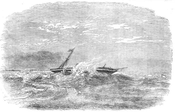 Framed Print : Wreck of The Douro steam-ship, on the Paracels, in the China Sea, 1854. Creator: Unknown. Wreck of The Douro steam-ship, on the Paracels, in the China Sea, 1854. Creator: Unknown Framed Print : Wreck of The Douro steam-ship, on the Paracels, in the China Sea, 1854. Creator: Unknown. Wreck of The Douro steam-ship, on the Paracels, in the China Sea, 1854. Creator: Unknown