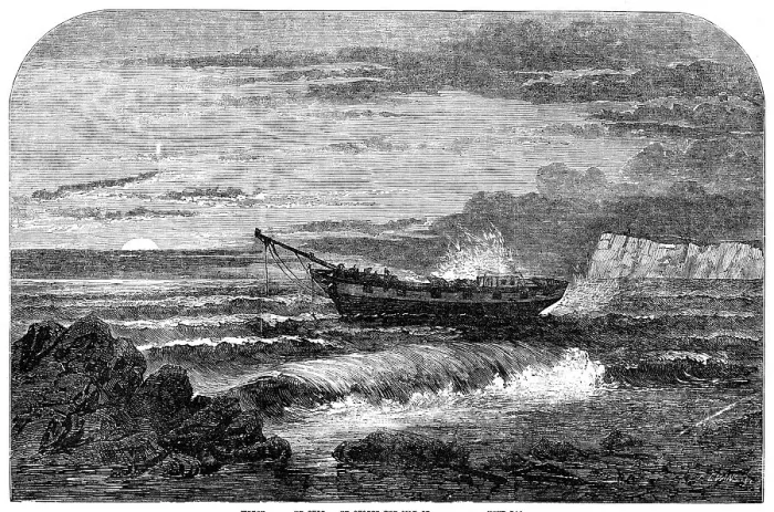 Framed Print : Wreck of The George Lord, off the Isle of Wight, 1856. Creator: Edmund Evans. Wreck of The George Lord, off the Isle of Wight, 1856. Creator: Edmund Evans Framed Print : Wreck of The George Lord, off the Isle of Wight, 1856. Creator: Edmund Evans. Wreck of The George Lord, off the Isle of Wight, 1856. Creator: Edmund Evans