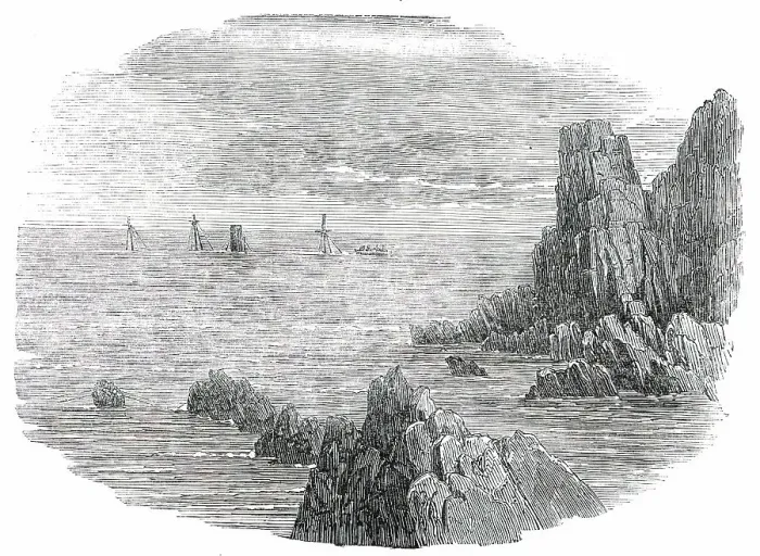 Framed Print : Wreck of the Orion at High Water, 1850. Creator: Unknown. Wreck of the Orion at High Water, 1850. Creator: Unknown Framed Print : Wreck of the Orion at High Water, 1850. Creator: Unknown. Wreck of the Orion at High Water, 1850. Creator: Unknown