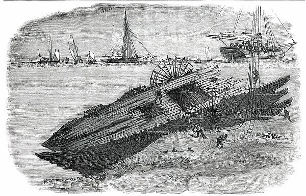Wreck of the 'Royal Adelaide' Steam-Ship, 1850. Creator: Unknown. Wreck of the 'Royal Adelaide' Steam-Ship, 1850. Creator: Unknown