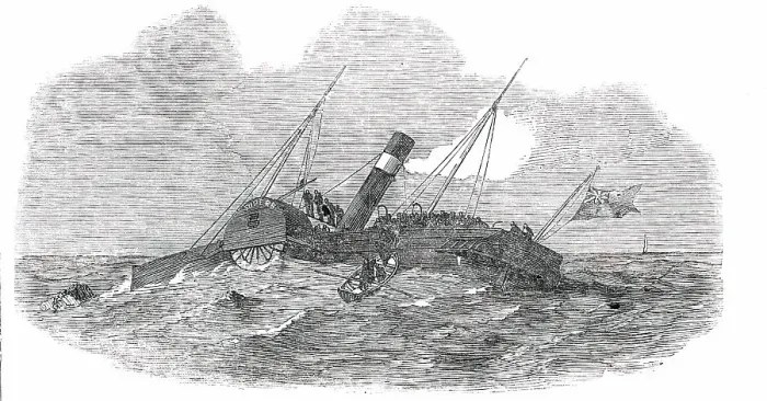 Framed Print : Wreck of the Superb Steamer, 1850. Creator: Unknown. Wreck of the Superb Steamer, 1850. Creator: Unknown Framed Print : Wreck of the Superb Steamer, 1850. Creator: Unknown. Wreck of the Superb Steamer, 1850. Creator: Unknown
