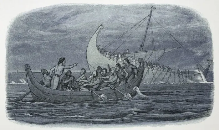 Framed Print : Wreck of the White Ship, France, 1120 (1864). Artist: James William Edmund Doyle Framed Print : Wreck of the White Ship, France, 1120 (1864). Artist: James William Edmund Doyle