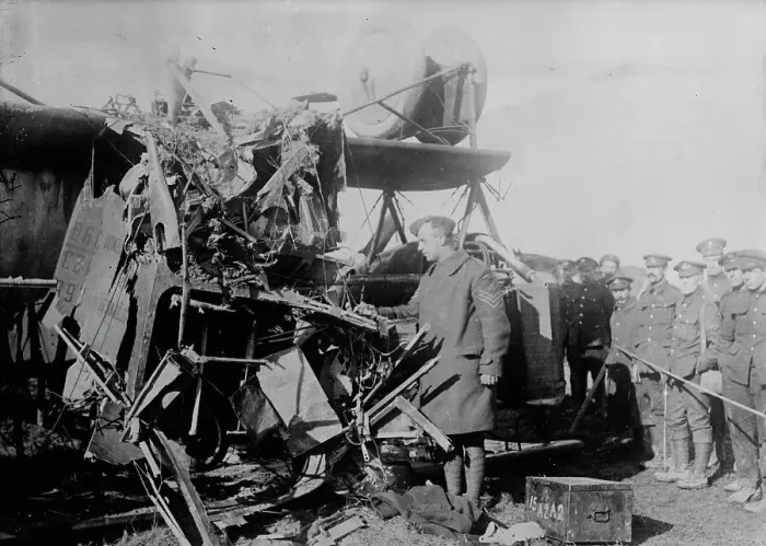 Framed Print : Wrecked GOTHA, 1917. Creator: Bain News Service Framed Print : Wrecked GOTHA, 1917. Creator: Bain News Service