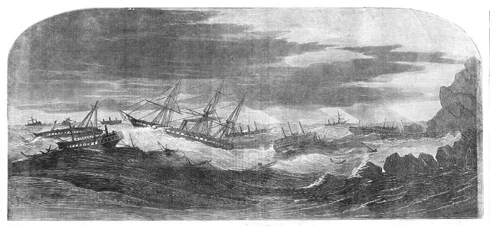 Framed Print : Wrecks at Balaclava, 1854. Creator: Unknown Framed Print : Wrecks at Balaclava, 1854. Creator: Unknown