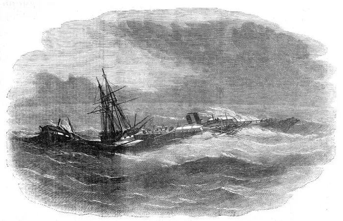 Framed Print : Wrecks off the Katscha, 1854. Creator: Smyth Framed Print : Wrecks off the Katscha, 1854. Creator: Smyth
