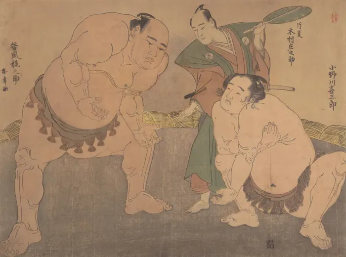 Framed Print : The Wrestlers, ca. 1785. Creator: Shunsho Framed Print : The Wrestlers, ca. 1785. Creator: Shunsho