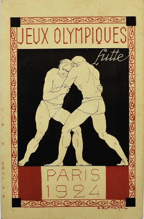 Framed Print : Wrestling. Olympic Games, Paris 1924, 1924. Creator: Blanche, Emmanuel (1880-1946) Framed Print : Wrestling. Olympic Games, Paris 1924, 1924. Creator: Blanche, Emmanuel (1880-1946)