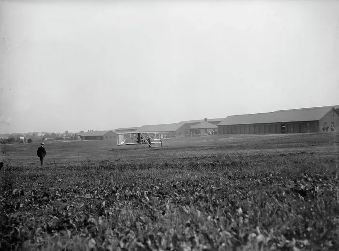 Framed Print : Wright Flights, Fort Myer, Va, July 1909 - First Army Flights; View of Wright Plane, 1909 July. Creator: Harris & Ewing. Wright Flights, Fort Myer, Va, July 1909 - First Army Flights; View of Wright Plane, 1909 July. Creator: Harris & Ewing Framed Print : Wright Flights, Fort Myer, Va, July 1909 - First Army Flights; View of Wright Plane, 1909 July. Creator: Harris & Ewing. Wright Flights, Fort Myer, Va, July 1909 - First Army Flights; View of Wright Plane, 1909 July. Creator: Harris & Ewing