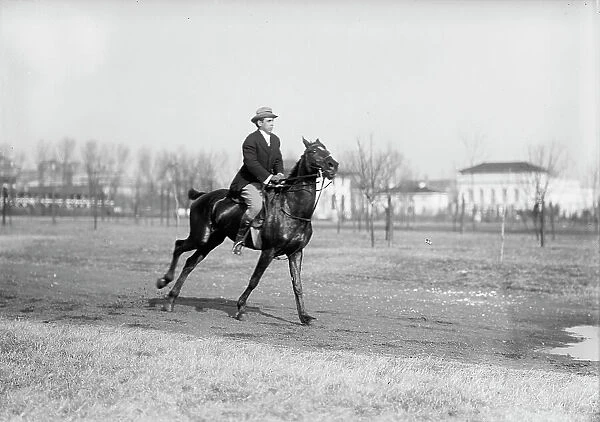 Wrisley Brown, Attorney - Riding, 1914. Creator: Harris & Ewing. Wrisley Brown, Attorney - Riding, 1914. Creator: Harris & Ewing