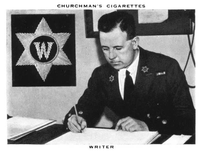 Framed Print : Writer, 1937. Artist: WA & AC Churchman Framed Print : Writer, 1937. Artist: WA & AC Churchman