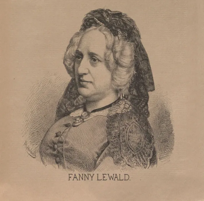 Framed Print : Writer Fanny Lewald (1811-1889), 1879. Creator: Schubert, August (1844-1903) Framed Print : Writer Fanny Lewald (1811-1889), 1879. Creator: Schubert, August (1844-1903)
