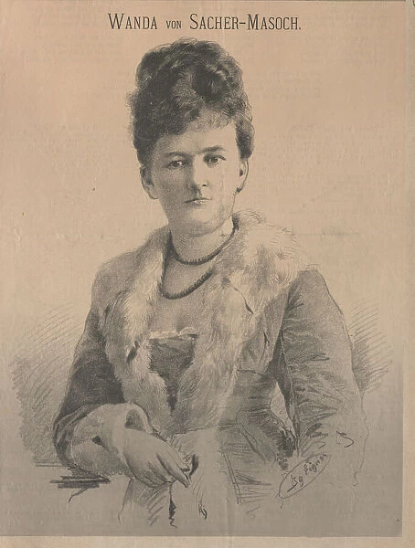 Writer Wanda von Sacher-Masoch, nee Angelika Aurora Rümelin, 1879