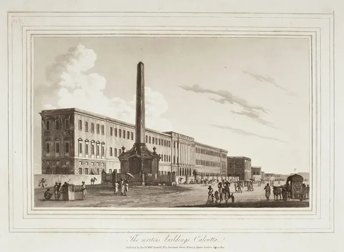 Framed Print : The Writers Buildings, Calcutta (image 2 of 3), 1812. Creators: Thomas Daniell, William Daniell