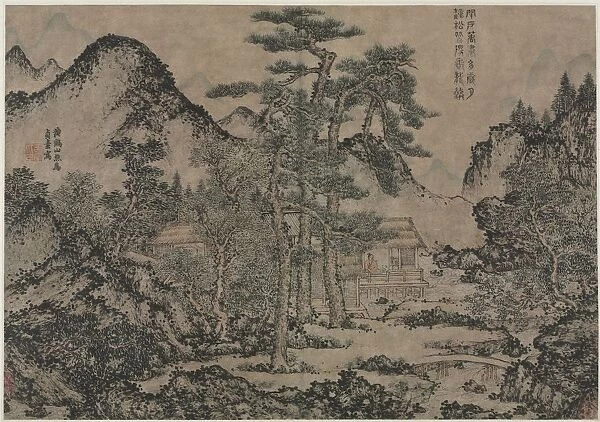 Writing Books under the Pine Trees, 1279-1368. Creator: Wang Meng (Chinese, c. 1308-1385)