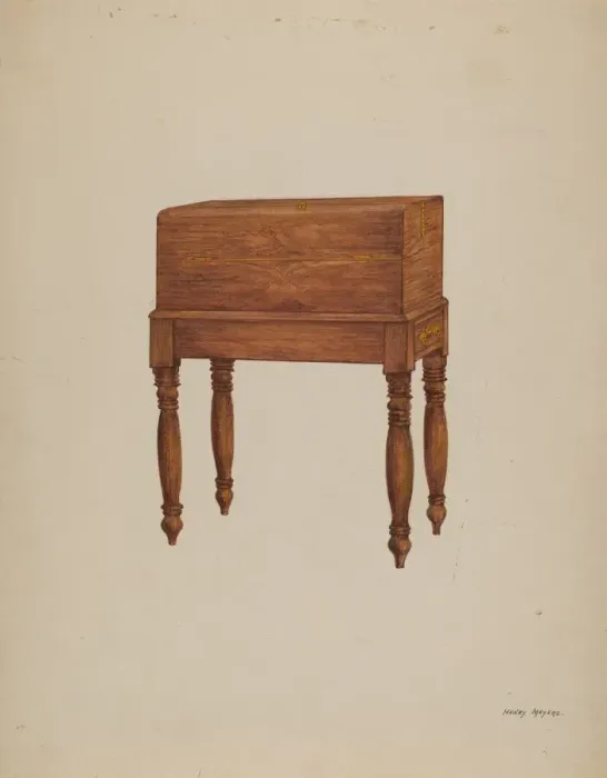 Framed Print : Writing Desk, 1935 / 1942. Creator: Henry Meyers Framed Print : Writing Desk, 1935 / 1942. Creator: Henry Meyers
