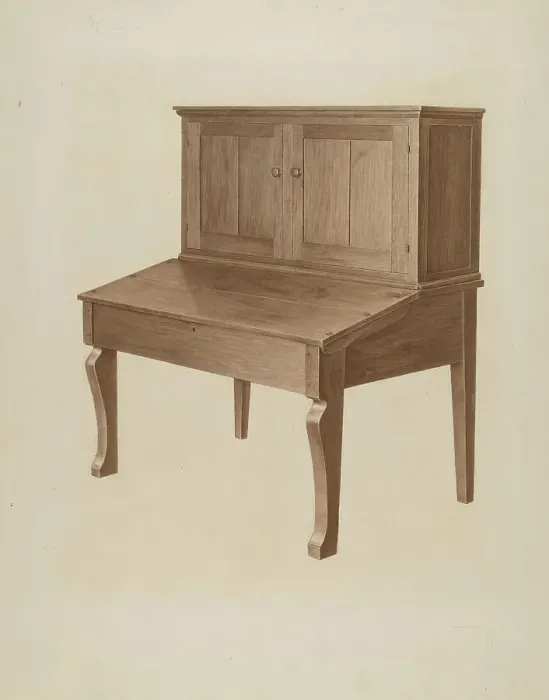 Framed Print : Writing Desk, c. 1940. Creators: Joe Brennan, Jesus Pena Framed Print : Writing Desk, c. 1940. Creators: Joe Brennan, Jesus Pena