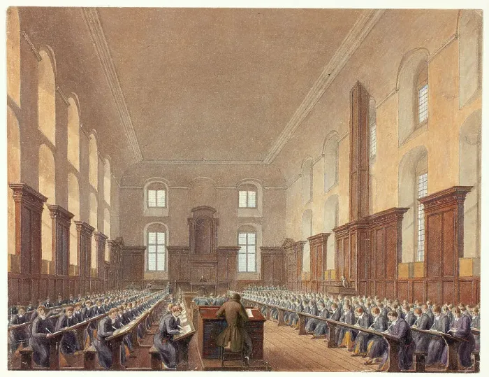 Framed Print : Writing School, Christ's Hospital, n.d. Creator: Frederick Mackenzie Framed Print : Writing School, Christ's Hospital, n.d. Creator: Frederick Mackenzie