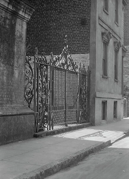 Wrought iron gate, New Orleans or Charleston, South Carolina, between 1920 and 1926. Creator: Arnold Genthe
