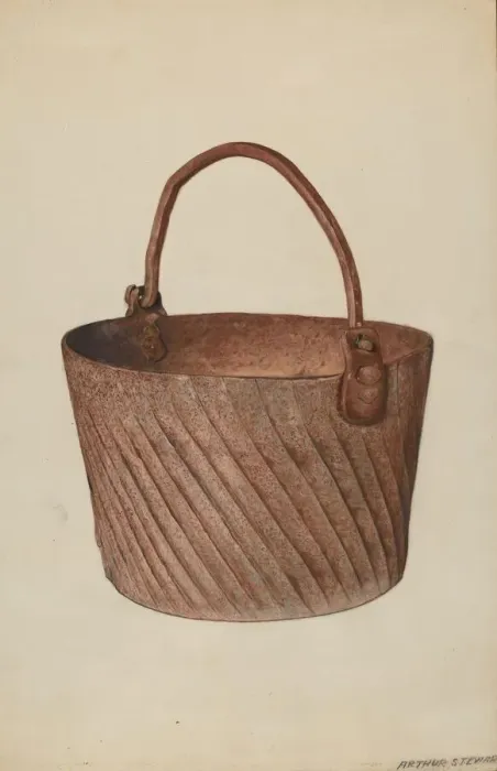 Framed Print : Wrought Iron Kettle, c. 1938. Creator: Arthur Stewart Framed Print : Wrought Iron Kettle, c. 1938. Creator: Arthur Stewart