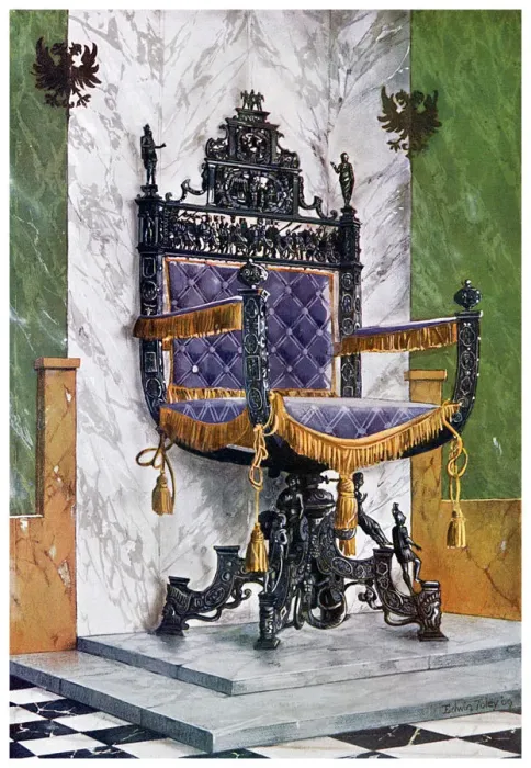Framed Print : Wrought steel chair, 1910. Artist: Edwin Foley Framed Print : Wrought steel chair, 1910. Artist: Edwin Foley