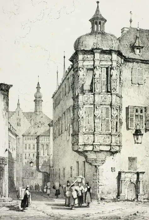 Framed Print : Wurzburg, 1833. Creator: Samuel Prout Framed Print : Wurzburg, 1833. Creator: Samuel Prout