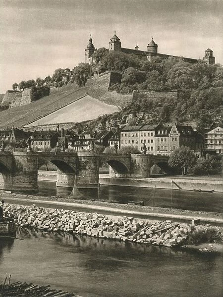 Wurzburg - Old Main Bridge and Marienberg-Fortress, 1931. Artist: Kurt Hielscher