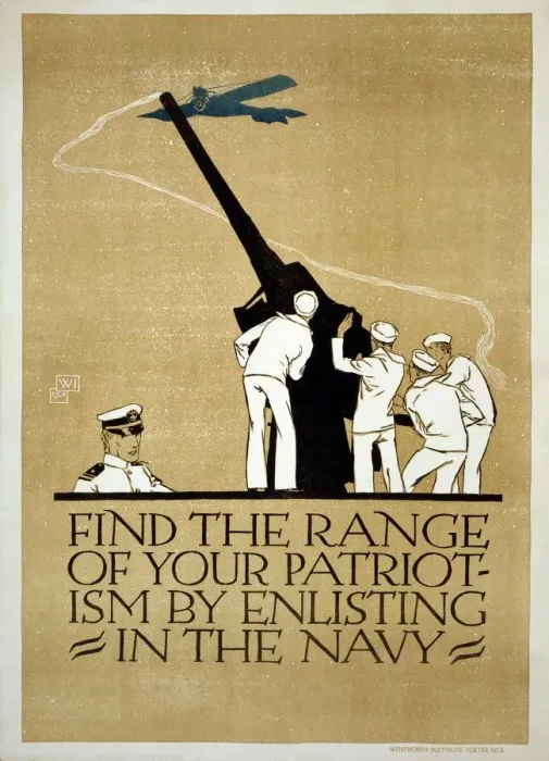 Framed Print : WW1 US Navy Recruitment Poster, 1918 Framed Print : WW1 US Navy Recruitment Poster, 1918
