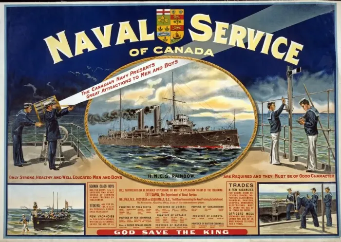 Framed Print : WWI Recruitment Poster for the Naval Service of Canada, 1915 Framed Print : WWI Recruitment Poster for the Naval Service of Canada, 1915