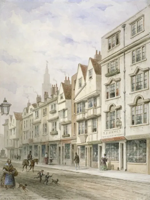 Framed Print : Wych Street, Westminster, London, c1850. Artist: Thomas Hosmer Shepherd Framed Print : Wych Street, Westminster, London, c1850. Artist: Thomas Hosmer Shepherd