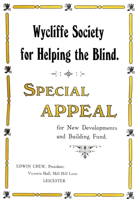 Framed Print : Wycliffe Society for Helping the Blind, 1919