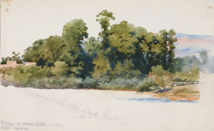 Framed Print : The Wye at Wilton Castle (Wales), 1899. Creator: George Elbert Burr Framed Print : The Wye at Wilton Castle (Wales), 1899. Creator: George Elbert Burr