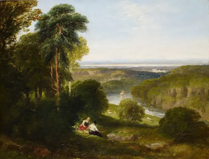 Framed Print : The Wyndcliffe, River Wye, 1842. Creator: David Cox the elder Framed Print : The Wyndcliffe, River Wye, 1842. Creator: David Cox the elder