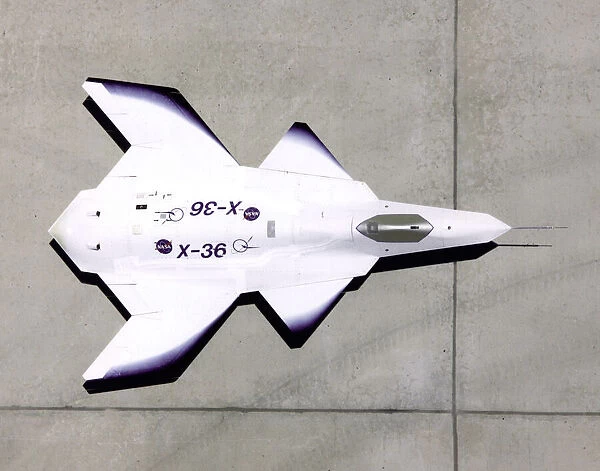 X-36 on ramp, USA, 1997. Creator: NASA