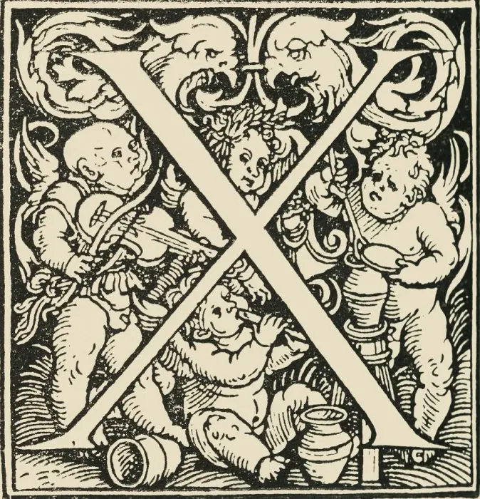 Framed Print : X - An Alphabet by Hans Weiditz, c1520-1521, (1908). Creator: Hans Weiditz Framed Print : X - An Alphabet by Hans Weiditz, c1520-1521, (1908). Creator: Hans Weiditz