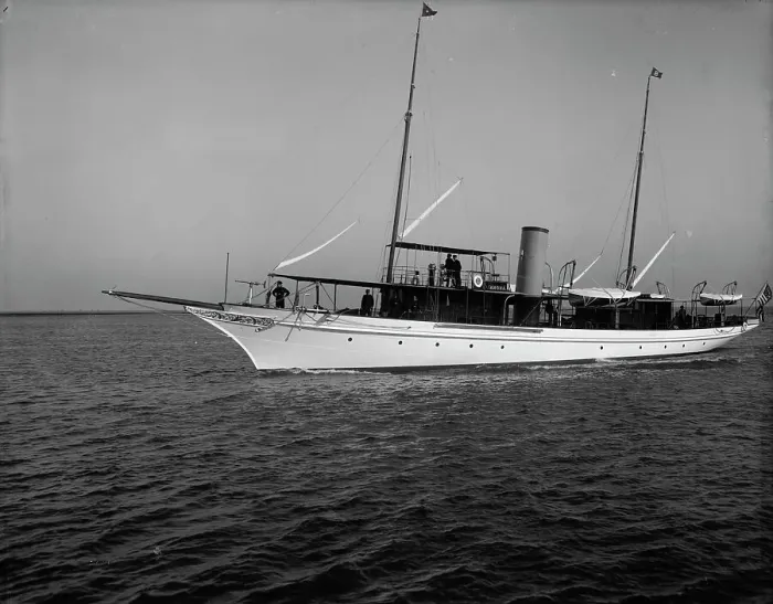 Framed Print : Yacht Anona, St. Clair Flats, Mich. between 1906 and 1915. Creator: Unknown Framed Print : Yacht Anona, St. Clair Flats, Mich. between 1906 and 1915. Creator: Unknown