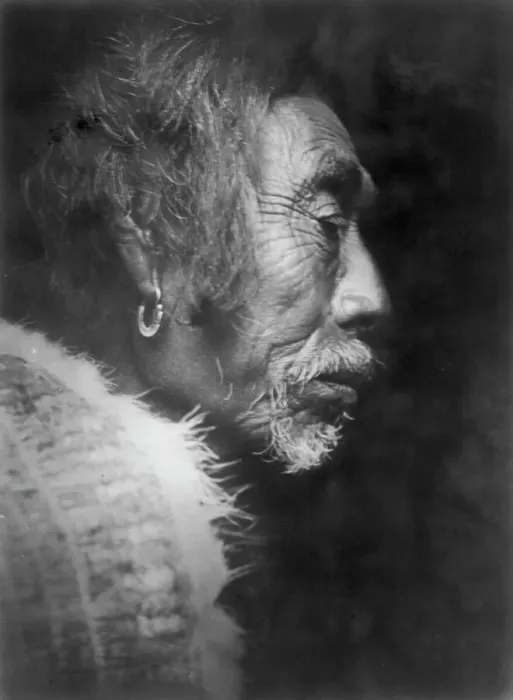 Framed Print : Yakotlus-Quatsino (Profile), c1914. Creator: Edward Sheriff Curtis Framed Print : Yakotlus-Quatsino (Profile), c1914. Creator: Edward Sheriff Curtis