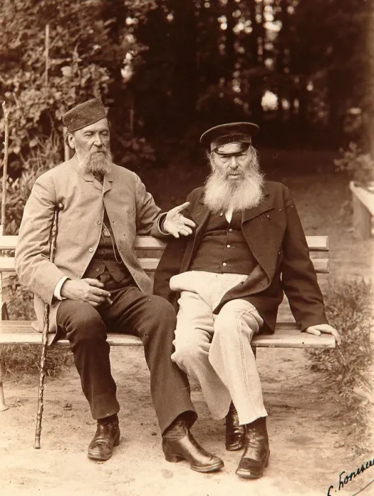 Framed Print : Yakov Polonsky and Afanasy Fet, Russian poets, c1890. Artist: Sergei Dmitrievich Botkin Framed Print : Yakov Polonsky and Afanasy Fet, Russian poets, c1890. Artist: Sergei Dmitrievich Botkin