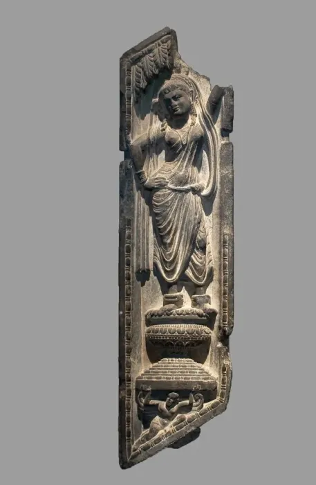 Framed Print : A Yakshi Grasping a Tree, Kushan period, 2nd / 3rd century. Creator: Unknown Framed Print : A Yakshi Grasping a Tree, Kushan period, 2nd / 3rd century. Creator: Unknown
