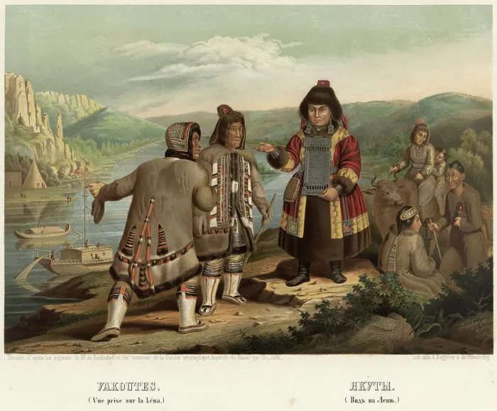 Framed Print : Yakuts (From the Lena), 1862. Creator: Karlis Huns Framed Print : Yakuts (From the Lena), 1862. Creator: Karlis Huns