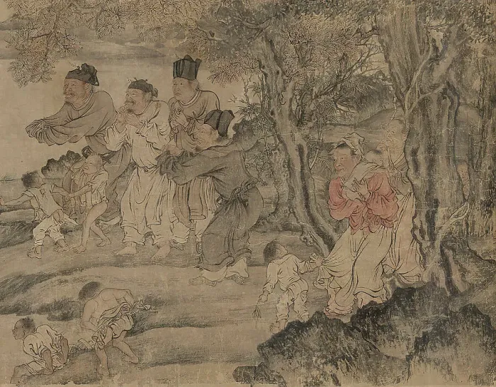 Framed Print : Yang Pu Moving His Family, Yuan dynasty (1279-1368). Creator: Unknown Framed Print : Yang Pu Moving His Family, Yuan dynasty (1279-1368). Creator: Unknown