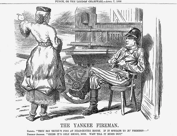 The Yankee Fireman, 1866. Artist: John Tenniel