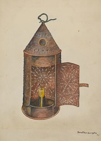 Yard Lantern, 1937. Creator: Dorothea A. Farrington