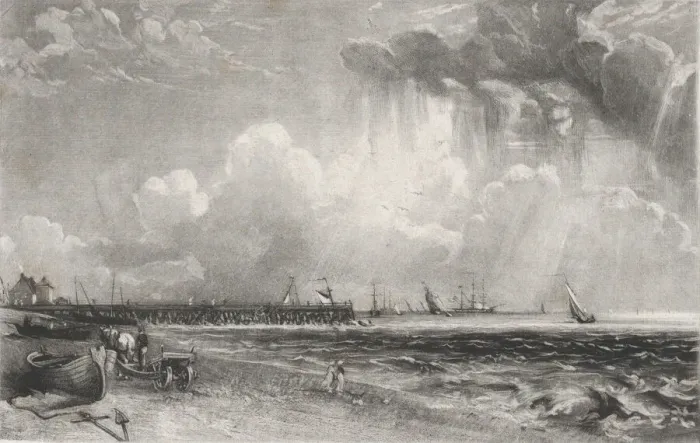 Framed Print : Yarmouth, Norfolk, 1830. Creator: David Lucas Framed Print : Yarmouth, Norfolk, 1830. Creator: David Lucas