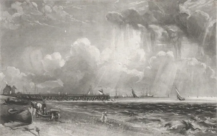 Framed Print : Yarmouth, Norfolk, 1832. Creator: David Lucas Framed Print : Yarmouth, Norfolk, 1832. Creator: David Lucas