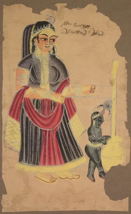 Framed Print : Yasoda and Krishna, 1800s. Creator: Unknown Framed Print : Yasoda and Krishna, 1800s. Creator: Unknown