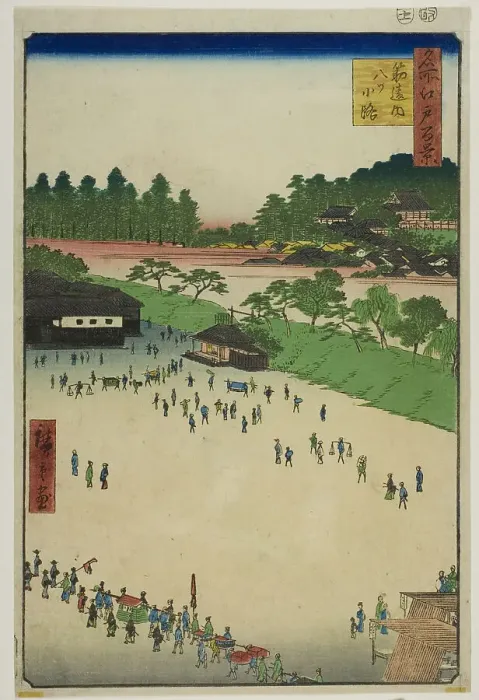 Framed Print : Yastukoji, Inside Sujikai Gate (Sujikai-uchi Yatsukoji), from the series “One Hundred... 1857. Creator: Ando Hiroshige Framed Print : Yastukoji, Inside Sujikai Gate (Sujikai-uchi Yatsukoji), from the series “One Hundred... 1857. Creator: Ando Hiroshige
