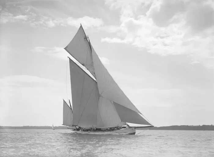 Framed Print : The yawl Betty, 1911. Creator: Kirk & Sons of Cowes Framed Print : The yawl Betty, 1911. Creator: Kirk & Sons of Cowes