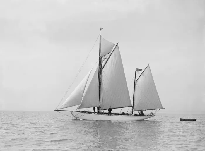 Framed Print : The yawl Meander sailing in fine conditions, 1913. Creator: Kirk & Sons of Cowes Framed Print : The yawl Meander sailing in fine conditions, 1913. Creator: Kirk & Sons of Cowes