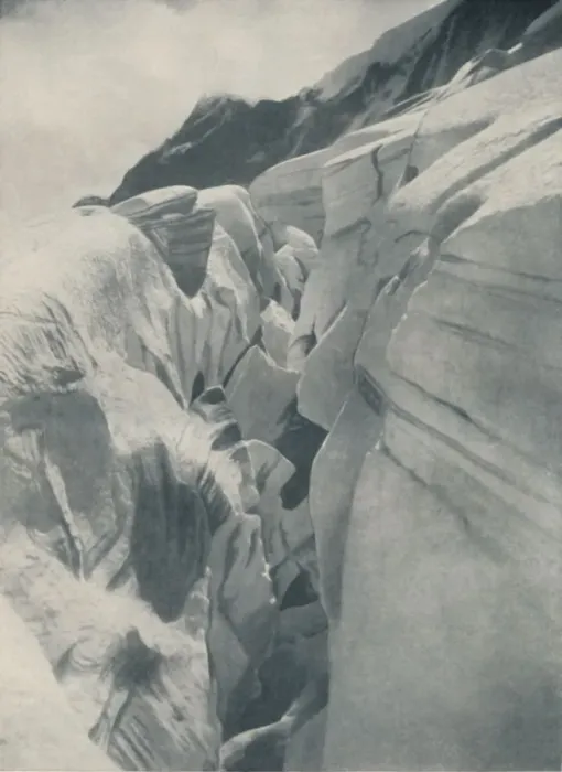 Framed Print : Yawning Crevasse By The Bergli Above Grindelwald, c1935 Framed Print : Yawning Crevasse By The Bergli Above Grindelwald, c1935
