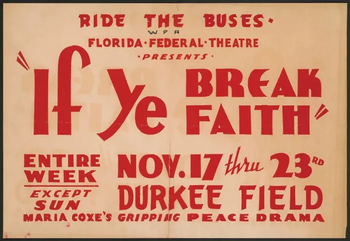 Framed Print : If Ye Break Faith, Jacksonville, Florida, [193-]. Creator: Unknown